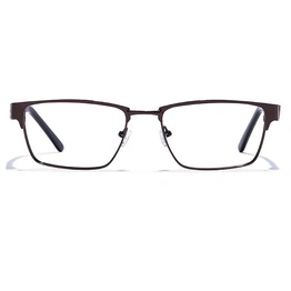 GRAVIATE by Coolwinks E15A6807 Glossy Brown Full Frame Rectangle Eyeglasses for Men and Women