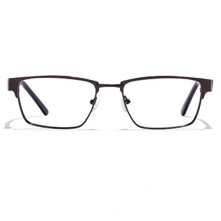 GRAVIATE by Coolwinks E15A6807 Glossy Brown Full Frame Rectangle Eyeglasses for Men and Women