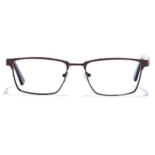 GRAVIATE by Coolwinks E15A6809 Glossy Brown Full Frame Rectangle Eyeglasses for Men and Women