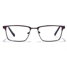 GRAVIATE by Coolwinks E15A6810 Glossy Brown Full Frame Rectangle Eyeglasses for Men and Women