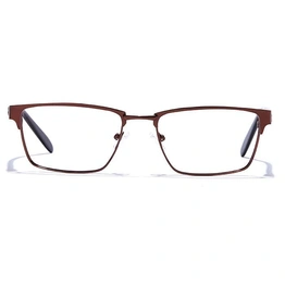 GRAVIATE by Coolwinks E15A6811 Glossy Brown Full Frame Rectangle Eyeglasses for Men and Women