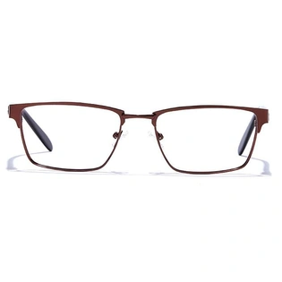 GRAVIATE by Coolwinks E15A6811 Glossy Brown Full Frame Rectangle Eyeglasses for Men and Women