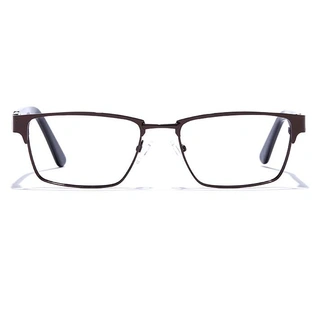 GRAVIATE by Coolwinks E15A6812 Glossy Brown Full Frame Rectangle Eyeglasses for Men and Women