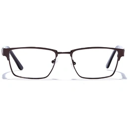 GRAVIATE by Coolwinks E15A6814 Glossy Brown Full Frame Rectangle Eyeglasses for Men and Women