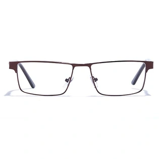 GRAVIATE by Coolwinks E15A6863 Glossy Brown Full Frame Rectangle Eyeglasses for Men and Women