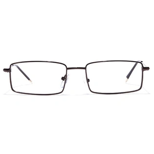 GRAVIATE by Coolwinks E15A7028 Glossy Brown Full Frame Rectangle Eyeglasses for Men and Women