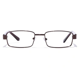 GRAVIATE by Coolwinks E15A7047 Glossy Brown Full Frame Rectangle Eyeglasses for Men and Women