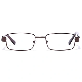 GRAVIATE by Coolwinks E15A7114 Glossy Brown Full Frame Rectangle Eyeglasses for Men and Women