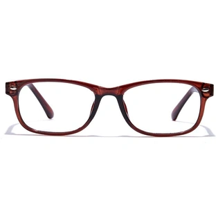 GRAVIATE by Coolwinks E15A7425 Glossy Brown Full Frame Rectangle Eyeglasses for Men and Women