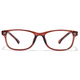 GRAVIATE by Coolwinks E15A7431 Glossy Brown Full Frame Rectangle Eyeglasses for Men and Women