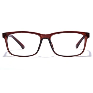 GRAVIATE by Coolwinks E15A7434 Glossy Brown Full Frame Rectangle Eyeglasses for Men and Women