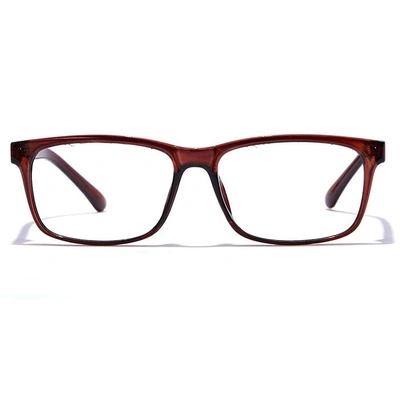 GRAVIATE by Coolwinks E15A7434 Glossy Brown Full Frame Rectangle Eyeglasses for Men and Women