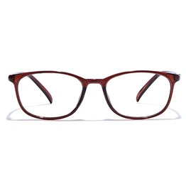 GRAVIATE by Coolwinks E15A7553 Glossy Brown Full Frame Rectangle Eyeglasses for Men and Women