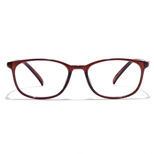 GRAVIATE by Coolwinks E15A7553 Glossy Brown Full Frame Rectangle Eyeglasses for Men and Women