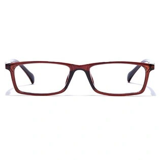 GRAVIATE by Coolwinks E15A7669 Glossy Brown Full Frame Rectangle Eyeglasses for Men and Women