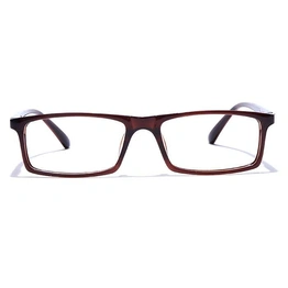 GRAVIATE by Coolwinks E15A7681 Glossy Brown Full Frame Rectangle Eyeglasses for Men and Women