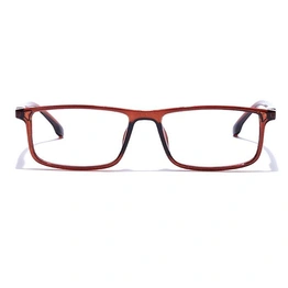 GRAVIATE by Coolwinks E15A7691 Glossy Brown Full Frame Rectangle Eyeglasses for Men and Women