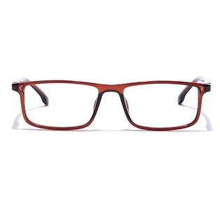 GRAVIATE by Coolwinks E15A7691 Glossy Brown Full Frame Rectangle Eyeglasses for Men and Women