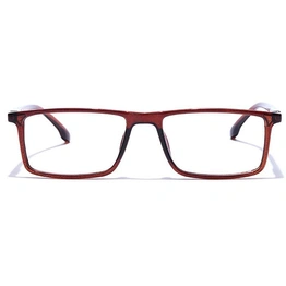 GRAVIATE by Coolwinks E15A7700 Glossy Brown Full Frame Rectangle Eyeglasses for Men and Women