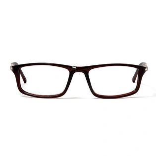 GRAVIATE by Coolwinks E15B5650 Glossy Brown Full Frame Rectangle Eyeglasses for Men and Women