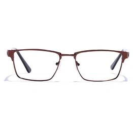 GRAVIATE by Coolwinks E15B6808 Glossy Brown Full Frame Rectangle Eyeglasses for Men and Women