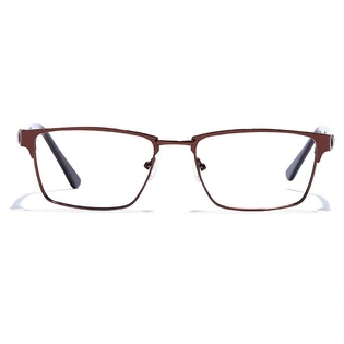 GRAVIATE by Coolwinks E15B6808 Glossy Brown Full Frame Rectangle Eyeglasses for Men and Women