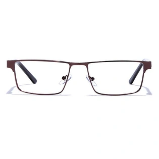 GRAVIATE by Coolwinks E15B6903 Glossy Brown Full Frame Rectangle Eyeglasses for Men and Women