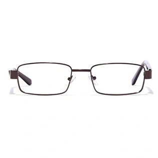 GRAVIATE by Coolwinks E15B7056 Glossy Brown Full Frame Rectangle Eyeglasses for Men and Women