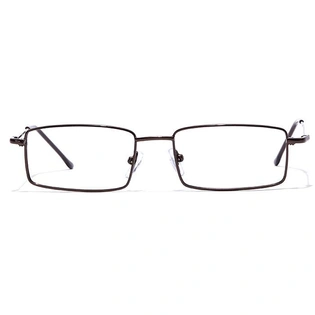 GRAVIATE by Coolwinks E15B7061 Glossy Brown Full Frame Rectangle Eyeglasses for Men and Women