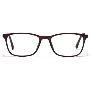 GRAVIATE by Coolwinks E15B7094 Matte Brown Full Frame Rectangle Eyeglasses for Men and Women