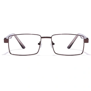 GRAVIATE by Coolwinks E15B7155 Glossy Brown Full Frame Rectangle Eyeglasses for Men and Women