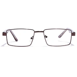 GRAVIATE by Coolwinks E15B7157 Glossy Brown Full Frame Rectangle Eyeglasses for Men and Women