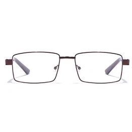 GRAVIATE by Coolwinks E15B7171 Glossy Brown Full Frame Rectangle Eyeglasses for Men and Women