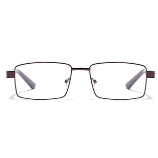 GRAVIATE by Coolwinks E15B7171 Glossy Brown Full Frame Rectangle Eyeglasses for Men and Women