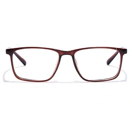 GRAVIATE by Coolwinks E15B7316 Glossy Brown Full Frame Rectangle Eyeglasses for Men and Women