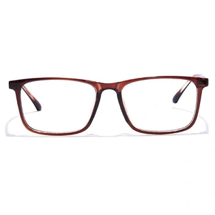 GRAVIATE by Coolwinks E15B7328 Glossy Brown Full Frame Rectangle Eyeglasses for Men and Women