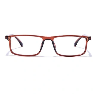 GRAVIATE by Coolwinks E15B7695 Glossy Brown Full Frame Rectangle Eyeglasses for Men and Women