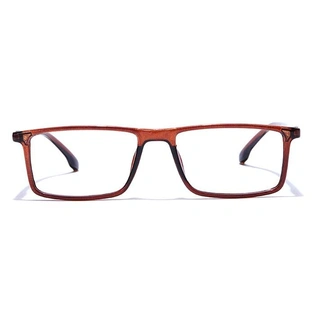 GRAVIATE by Coolwinks E15B7697 Glossy Brown Full Frame Rectangle Eyeglasses for Men and Women