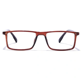 GRAVIATE by Coolwinks E15B7704 Glossy Brown Full Frame Rectangle Eyeglasses for Men and Women