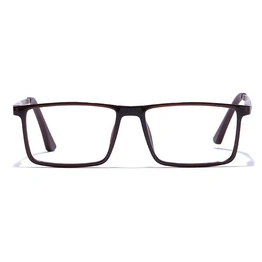 GRAVIATE by Coolwinks E15B7749 Glossy Brown Full Frame Rectangle Eyeglasses for Men and Women