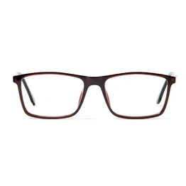 GRAVIATE by Coolwinks E15C5640 Glossy Brown Full Frame Rectangle Eyeglasses for Men and Women