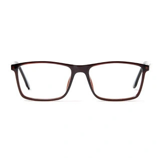 GRAVIATE by Coolwinks E15C5640 Glossy Brown Full Frame Rectangle Eyeglasses for Men and Women