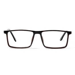 GRAVIATE by Coolwinks E15C5647 Glossy Brown Full Frame Rectangle Eyeglasses for Men and Women