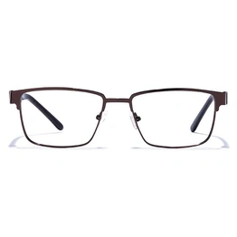 GRAVIATE by Coolwinks E15C6798 Glossy Brown Full Frame Rectangle Eyeglasses for Men and Women