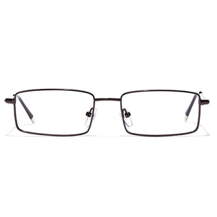 GRAVIATE by Coolwinks E15C7038 Glossy Brown Full Frame Rectangle Eyeglasses for Men and Women