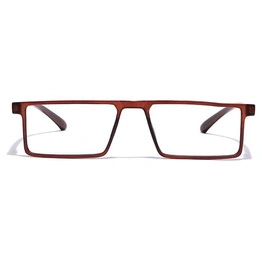 GRAVIATE by Coolwinks E15C7065 Matte Brown Full Frame Rectangle Eyeglasses for Men and Women