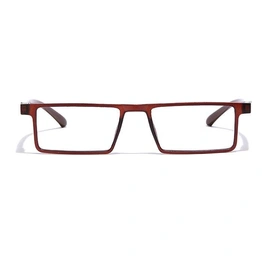 GRAVIATE by Coolwinks E15C7074 Matte Brown Full Frame Rectangle Eyeglasses for Men and Women