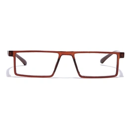 GRAVIATE by Coolwinks E15C7080 Matte Brown Full Frame Rectangle Eyeglasses for Men and Women