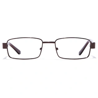 GRAVIATE by Coolwinks E15C7105 Glossy Brown Full Frame Rectangle Eyeglasses for Men and Women