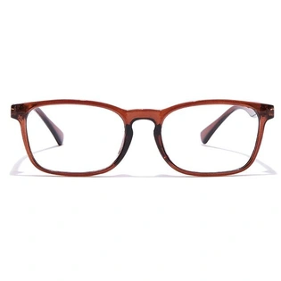 GRAVIATE by Coolwinks E15C7128 Glossy Brown Full Frame Rectangle Eyeglasses for Men and Women